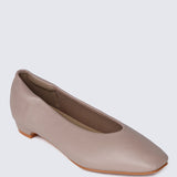 Priscilla Comfy Heels In Almond