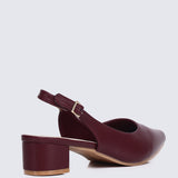 Valerie Comfy Heels In Maroon