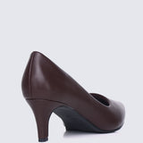 Alvina Widefit Comfy Heels In Espresso