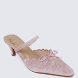 Lisbeth Comfy Heels In Pink