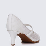 Rosmania Comfy Heels In White