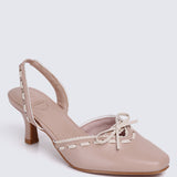 Maison Comfy Heels In Nude