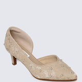Kassia Comfy Heels In Nude