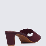 Carmen Comfy Heels In Maroon