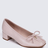 Estelle Comfy Heels In Pink