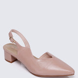 Linnea Ultra WideFit Comfy Heels In Nude Pink