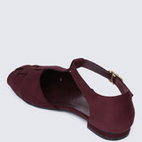 Mozzy Comfy Sandals In Burgundy