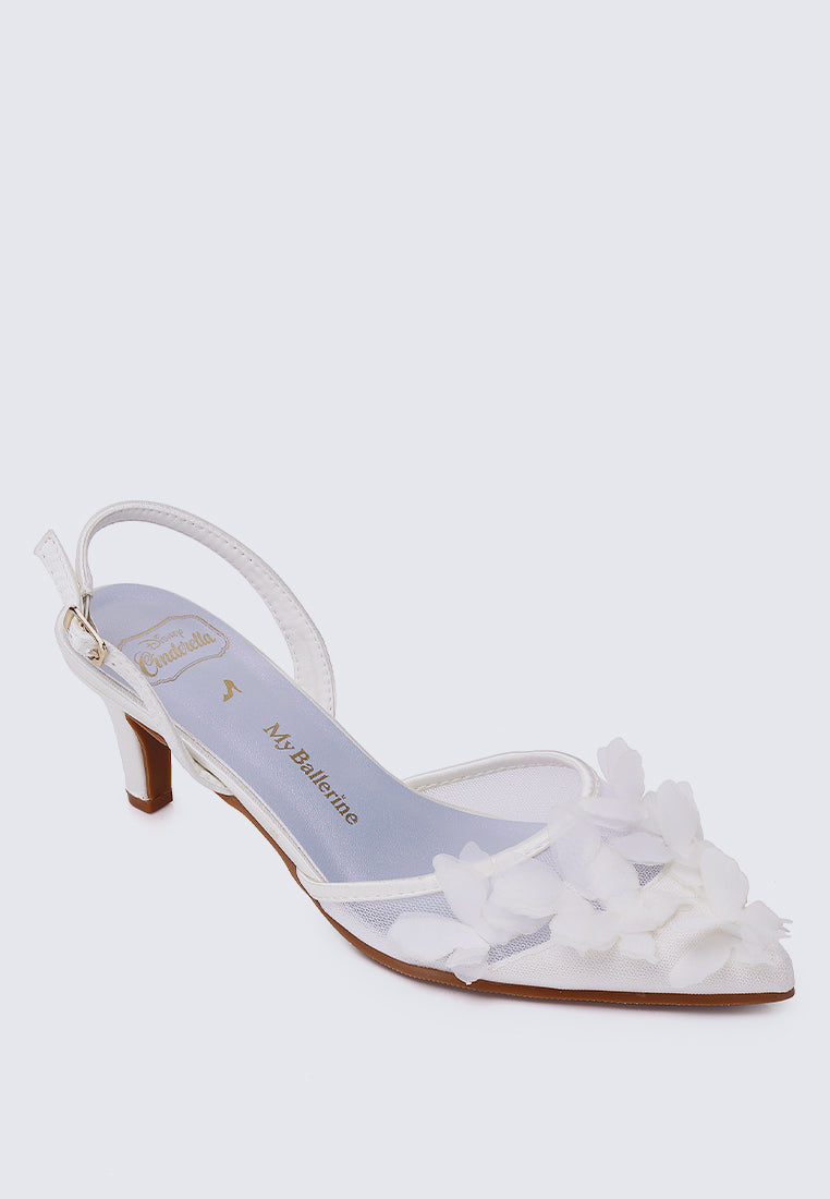 Fly to Your Dreams Comfy Heels In White