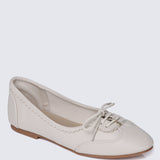 Bellamy Comfy Ballerina In Beige