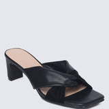 Tiramisu Comfy Heels In Black