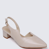 Linnea Ultra WideFit Comfy Heels In Almond