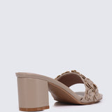 Cyrene Comfy Heels In Nude