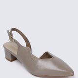 Linnea Ultra WideFit Comfy Heels In Taupe