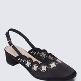 Anastasia Comfy Heels In Black