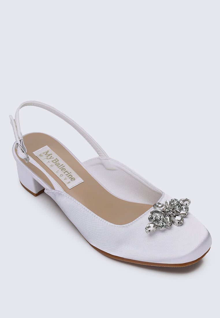 Maeve Comfy Heels In Ivory