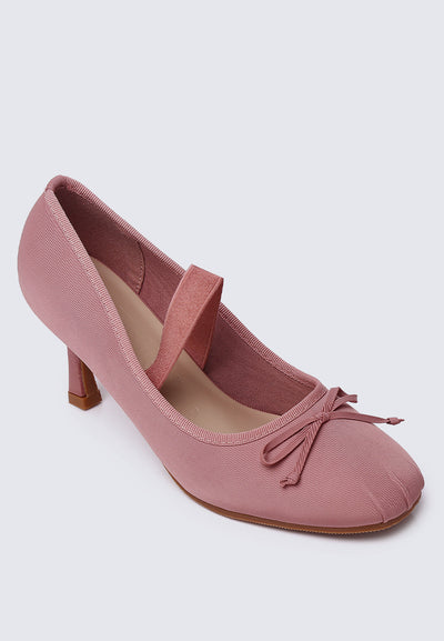 Eleanor Comfy Heels In Dusty Rose