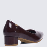 Lucy Ultra WideFit Comfy Heels In Maroon