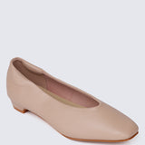 Priscilla Comfy Heels In Nude Pink