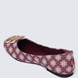 Melati Comfy Ballerina In Maroon
