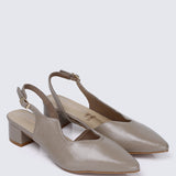 Linnea Ultra WideFit Comfy Heels In Taupe