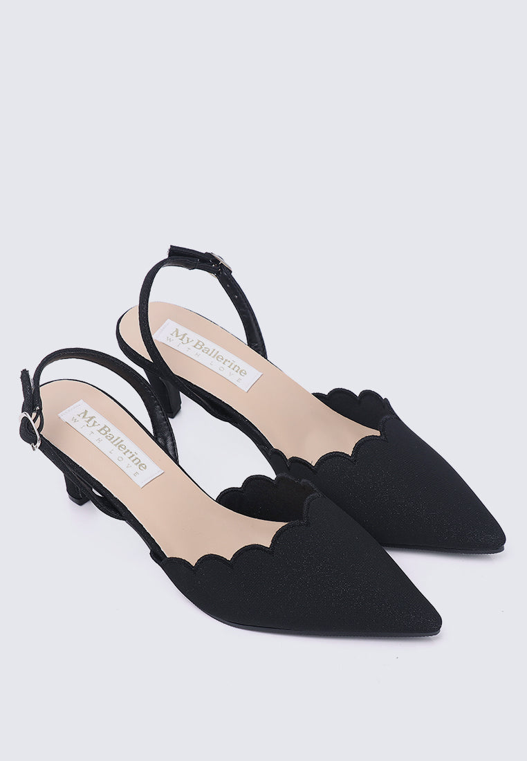 Yolanda Comfy Heels In Black - myballerine