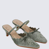 Lisbeth Comfy Heels In Green