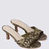 Aristea Comfy Heels In Coffee