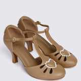 Lovella Comfy Heels In Brown