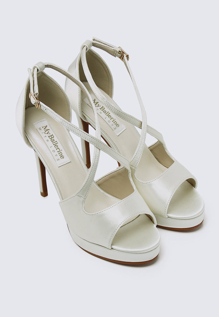 Louise Comfy Heels In Ivory