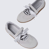 Luluna Comfy Ballet Sneakers In Silver