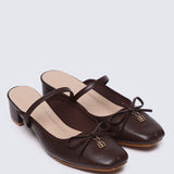 Cocoa Crème Comfy Heels In Espresso