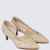 Kassia Comfy Heels In Nude