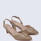 Portia Comfy Heels In Tan