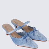 Lisbeth Comfy Heels In Blue