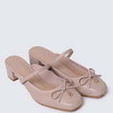 Cocoa Crème Comfy Heels In Nude