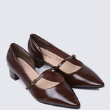 Catherine Ultra WideFit Comfy Heels In Espresso