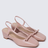 Anya Comfy Heels In Pink