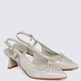 Mirabelle Comfy Heels In Beige