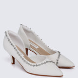 Dahlia Comfy Pumps In White