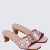 Katarina Comfy Heels In Pink