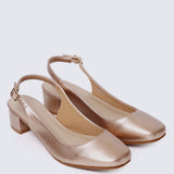 Palmer Comfy Heels In Rose Gold