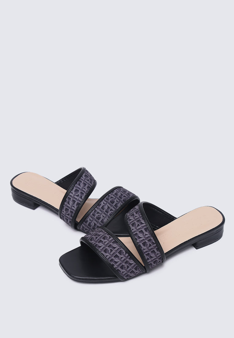 Myra Comfy Sandals In Black