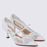 Cristelle Comfy Heels In White