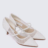Rosmania Comfy Heels In White
