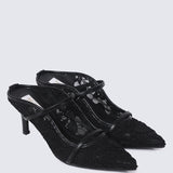Isadora Comfy Heels In Black