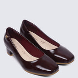 Lucy Ultra WideFit Comfy Heels In Maroon