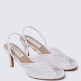 Alora Comfy Heels In White