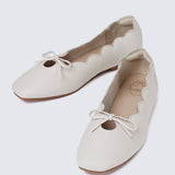 Clarimond Comfy Ballerina In Beige