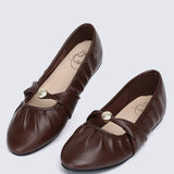 Rowena Comfy Ballerina In Espresso