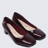 Lucy Ultra WideFit Comfy Heels In Maroon